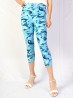 Plus Size Marine Print Capri Leggings
